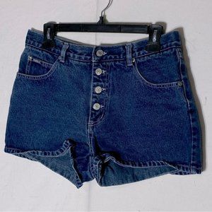 Vintage Request Dark Wash Exposed Button Fly High Rise Jeans 8